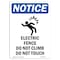 Signmission OSHA Notice Sign, 14" Height, Rigid Plastic, Electric Fence Do Sign With Symbol, Portrait OS-NS-P-1014-V-11625 - alternate 1